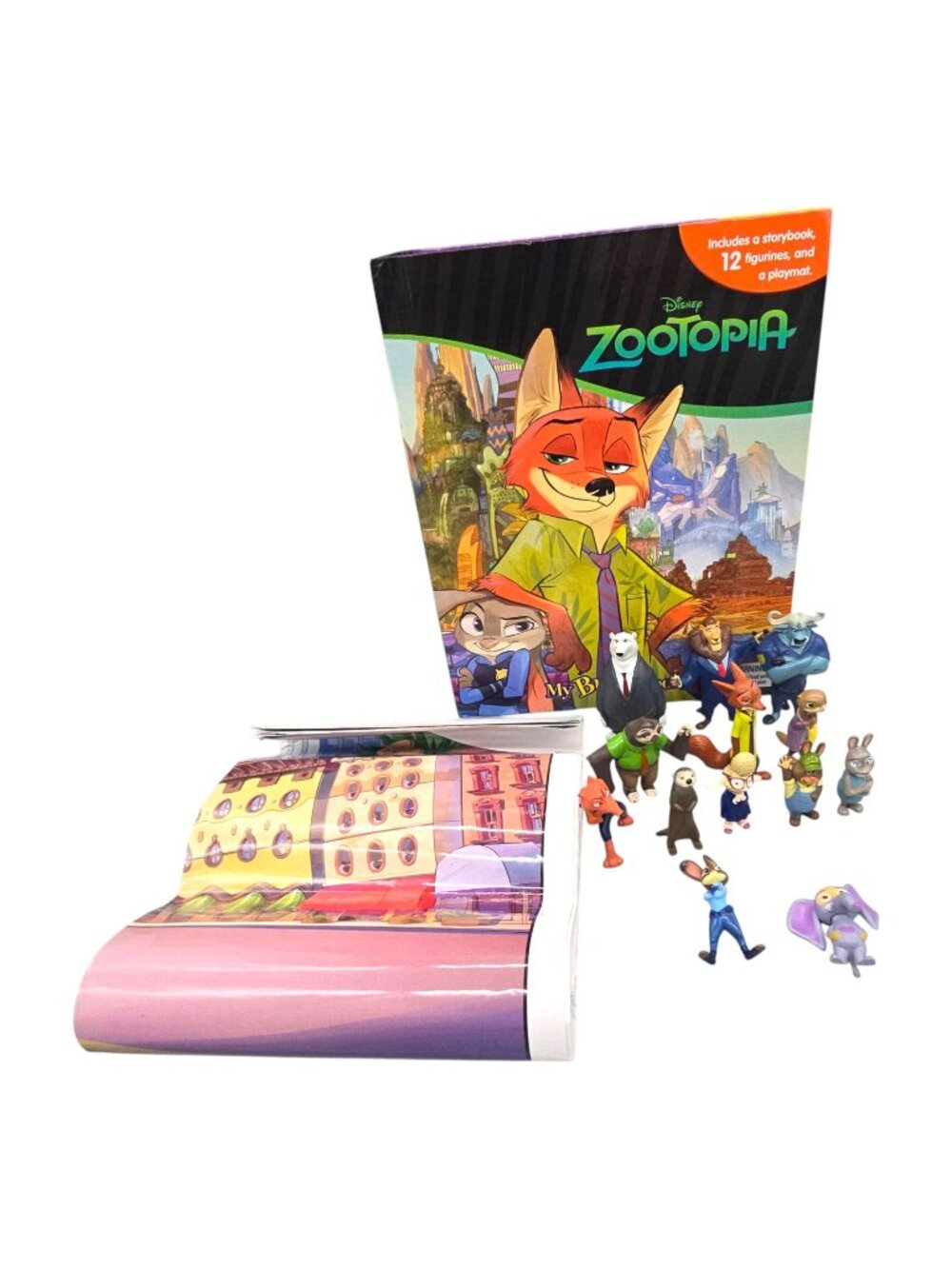 My Busy Books Disney ZOOTOPIA Complete Storybook 13 Figurines Figures & Playmat